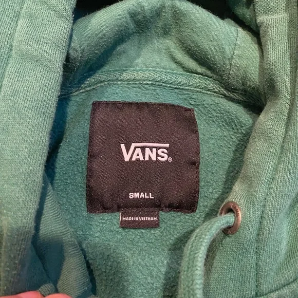 VANS Mens Graphic Hoodie Jumper Size Small Green Cotton DB30 - Picture 7 of 7